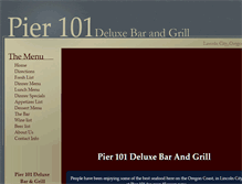 Tablet Screenshot of pier101deluxebarandgrill.com